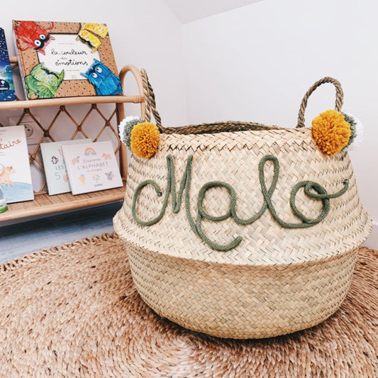 Panier en osier personnalisé